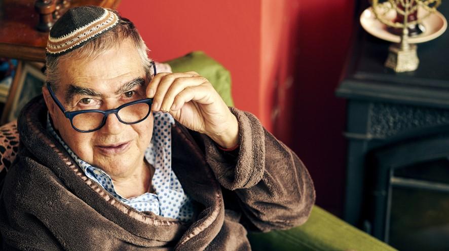 Senior man wearing a kippah.